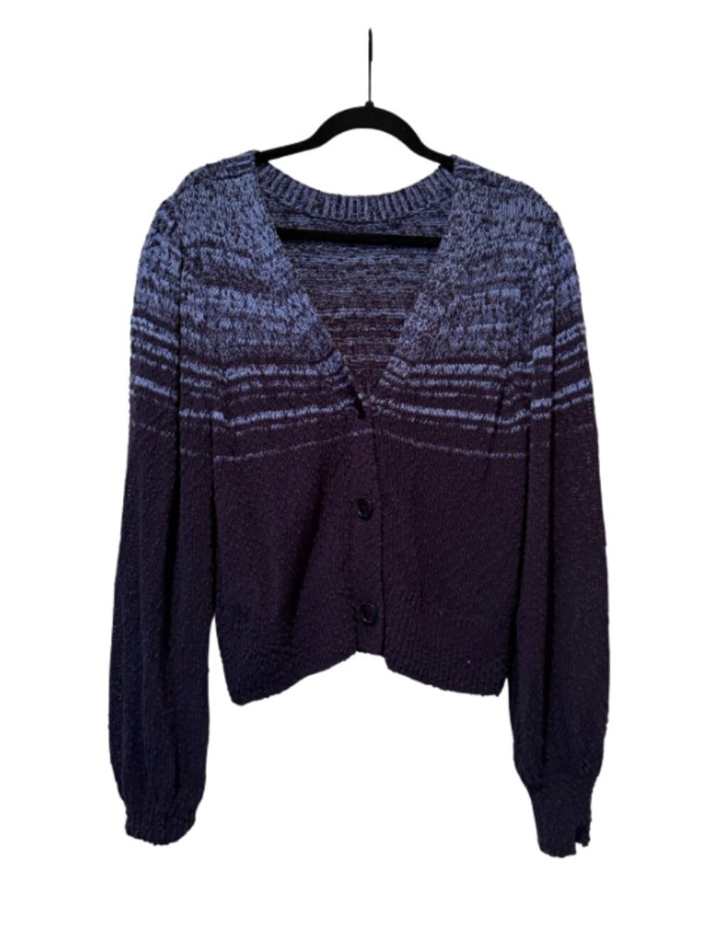 J. Crew Striped Ombre Knit Cardigan in Blue